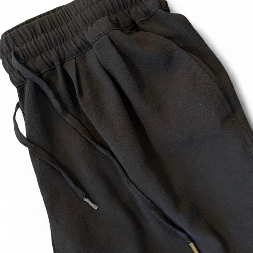 Mango Black Straight Leg Flowy Trouser Pants Small - Picture 6 of 8